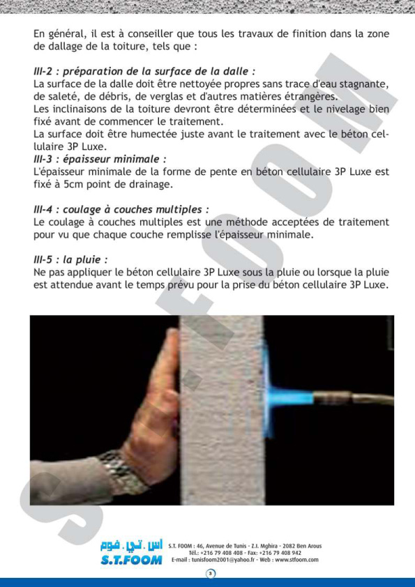 fiche technique beton cellualire STFOOM-04